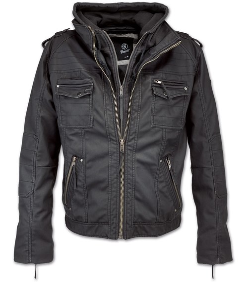 Bunda Black Rock Hooded Leathe